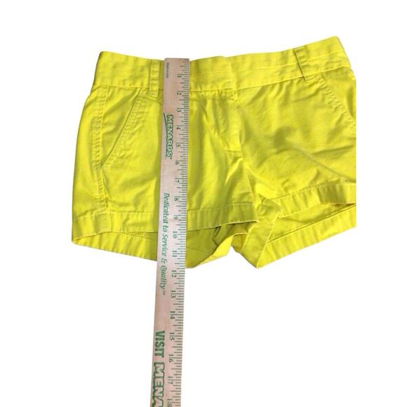 J Crew Womens Broken In Chino 100% Cotton Shorts Yellow Size 0 Preppy Summer - Picture 5 of 7